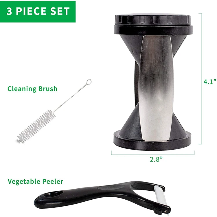 2024 Hot Sale Adjustable 3 in 1 Vegetable Spiralizer Cutter Vegetable Spiral Slicer