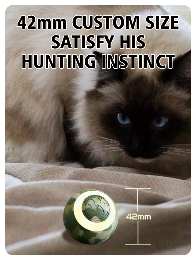 Pet USB Rechargeable Electric Automatic Rolling Ball  Rotating Ball For Cats  Pet Interactive Movement Toys