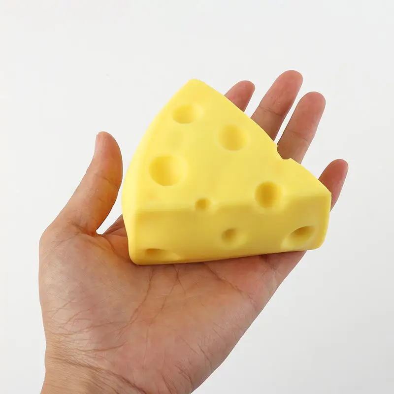 Internet celebrity cheese cheese triangle square decompression golden cheese toy