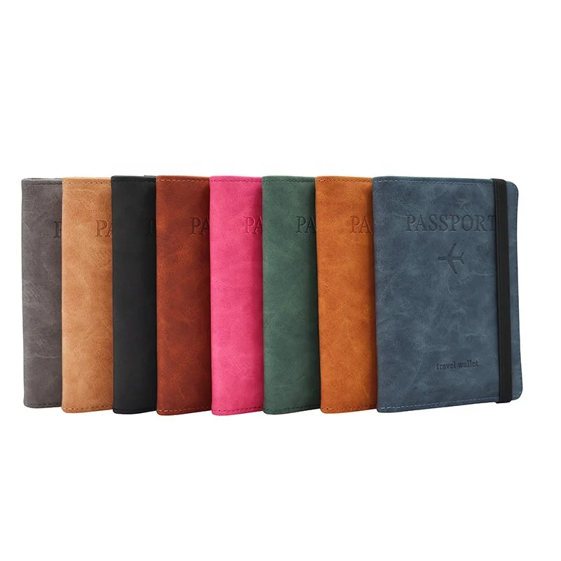 RFID passport bags family travel wallet passport cover with pockets certificate bags case booklet passport holder leather