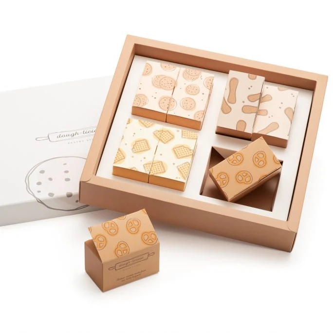 Custom Logo Lid and Base Chocolate Gift Packaging Two Piece Premium Cookie Folding Box with Insert