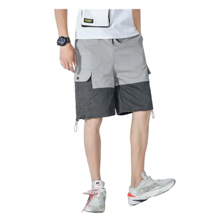 
Летние мужские модные повседневные шорты-карго, беговые шорты в стиле пэчворк 