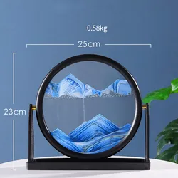 Creative Light Luxury Landscape Sand Painting Decoration Living Room Home Decoration Decompression Rotating Hourglass