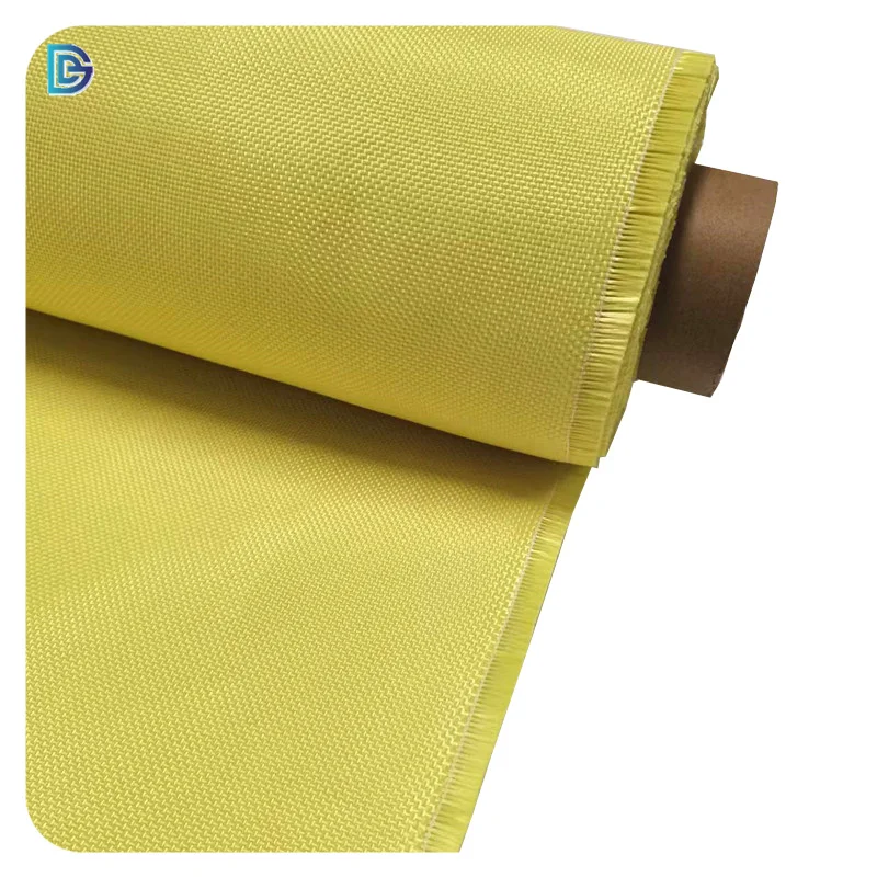 Cheap Factory Price Aerospace 1000D Aramid Fabric Aramid Fabric For Gasket Yellow Coated Aramid Fabric