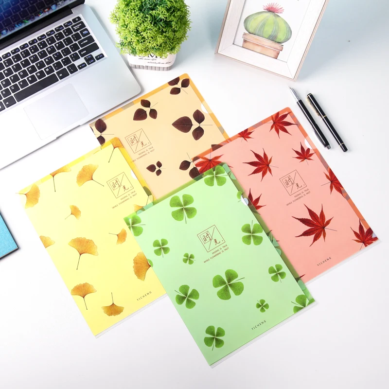 Wholesale A4 Size Plastic PVC PP File Folder L Shape File Folder for Office School