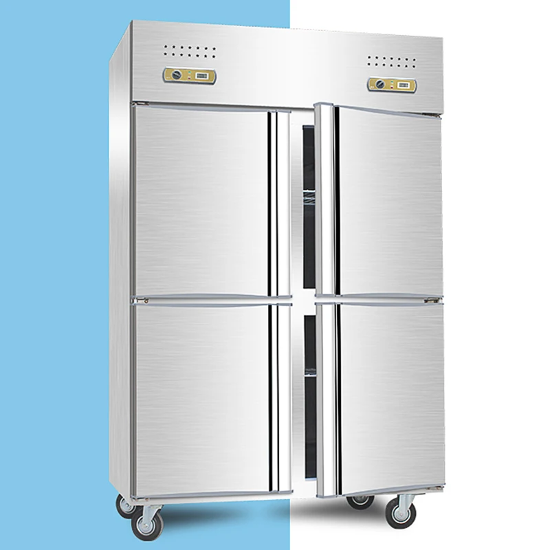 Four door refrigerator Commercial kitchen freezer large capacity vertical refrigeration