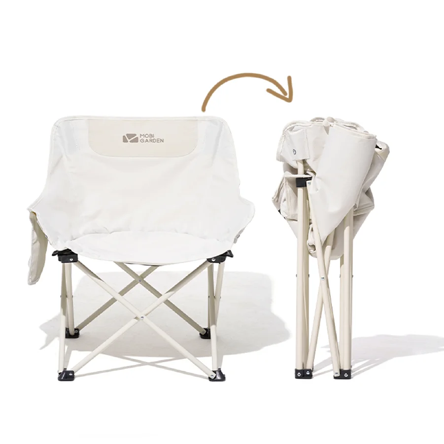 Mobi Garden Camping Folding Chair Moon Chair Comfortable Portable Outdoor Picnic Fishing Large Seat Folding Chair