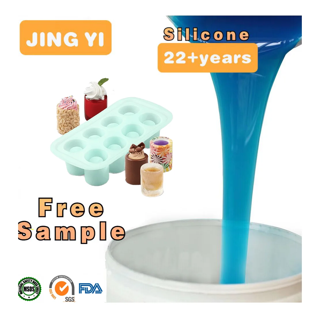 Factory Price High Quality Food Grade Rtv-2 Silicone Liquid Silicone Rubber For Resin Molds Making Food Molds Making