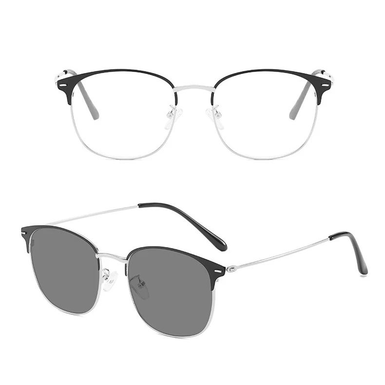 Photochromic Myopic Glasses Photosensitive Anti-glare Change Color Lens Anti Blue light  Prescription  Glasses