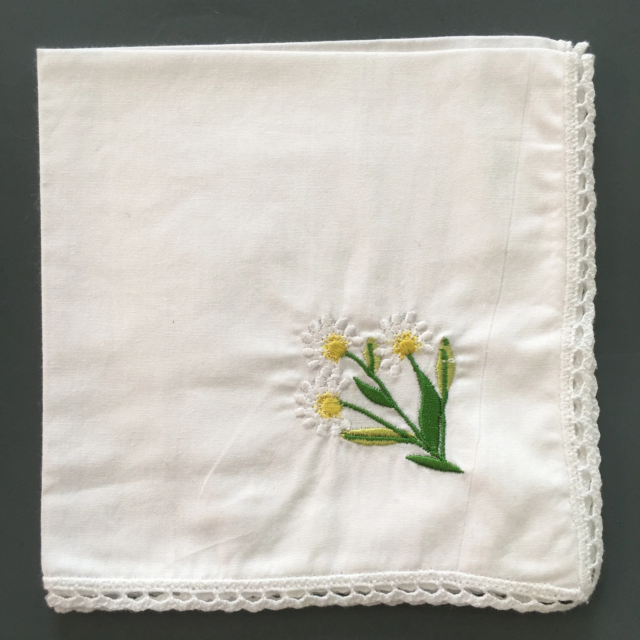 factory price cotton fabric inwrought handkerchief