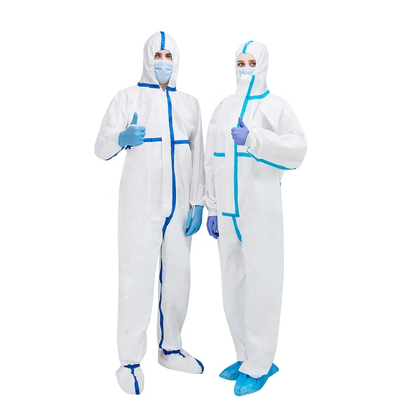 Factory Disposable Protective Coverall Safety Waterproof Non Woven Breathe Medical