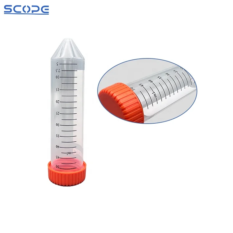 Lab Consumable Nonpyrogenic Plastic  Graduated Sterile 15ml 50ml Centrifuge Tubes