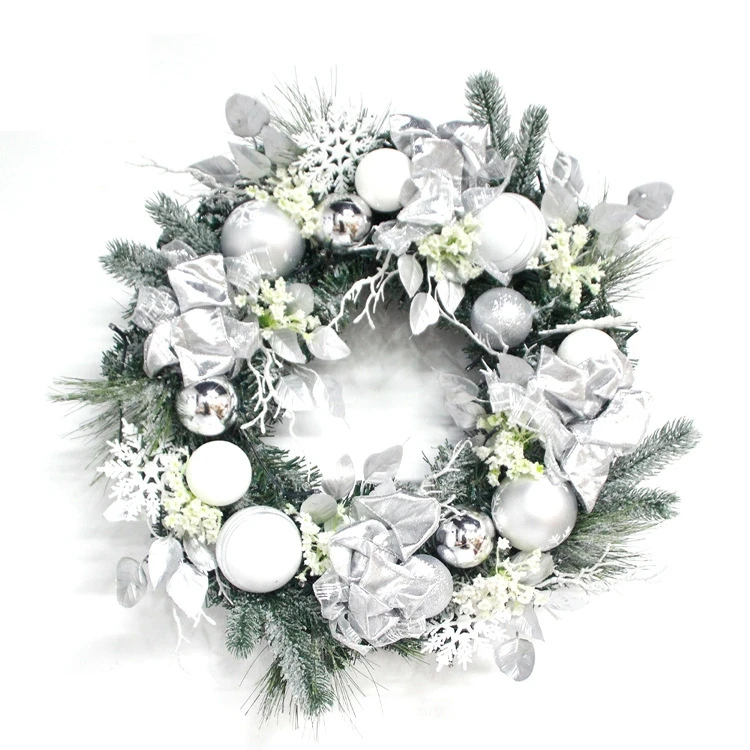 New Design Christmas Simulation Artificial Wreath Front Door Hanging Decorative Garland Home Ornaments