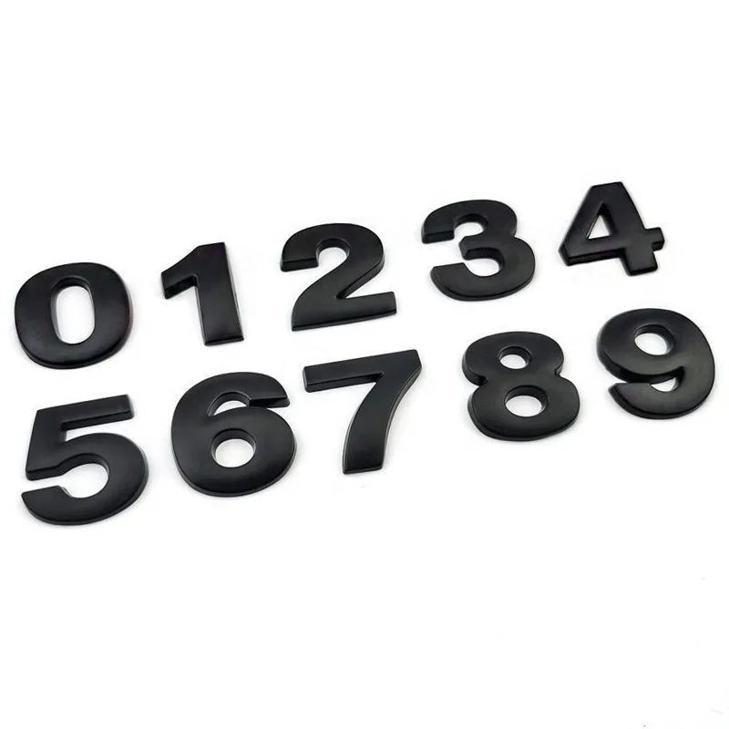 Car Emblem Letters Sticker DIY 3D Chrome Number Symbol Badge Decal