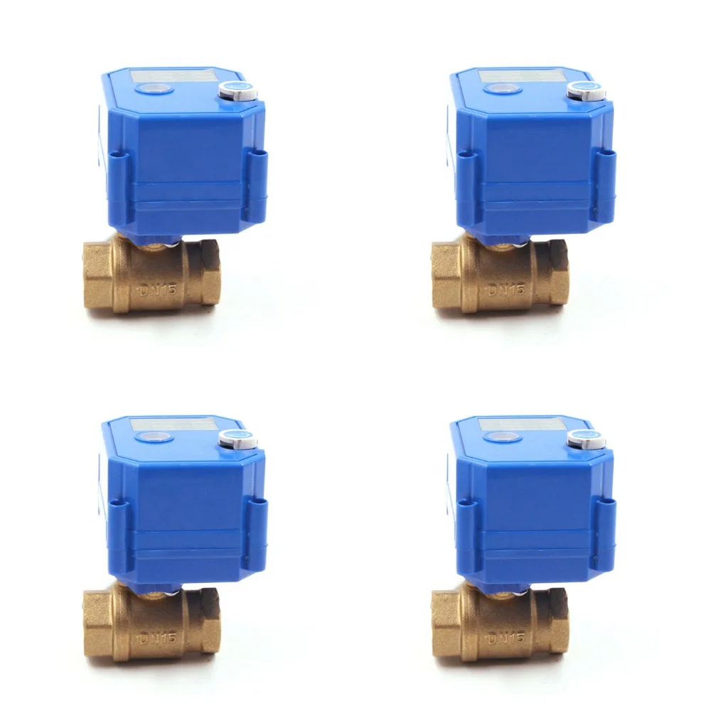 CWX-25S 2-way brass motorized control ball valve with manual override function automatic water valve