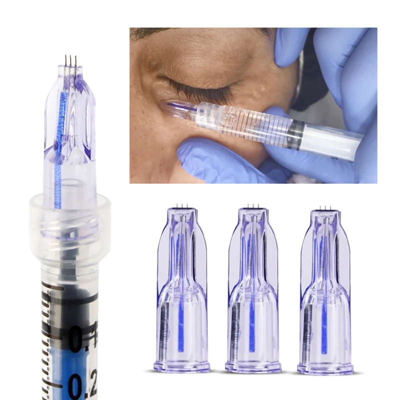 mesotherapy injection gun beauty single use vial  ez injector crystal multi shot meso 3 pin needle 1.5mm syringe