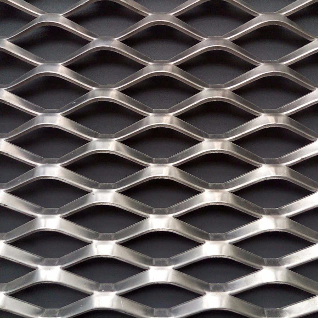 Raised Expanded Wire Mesh Grill Curtain Wall Decorative Galvanized Expanded Metal Mesh Lath Sheet