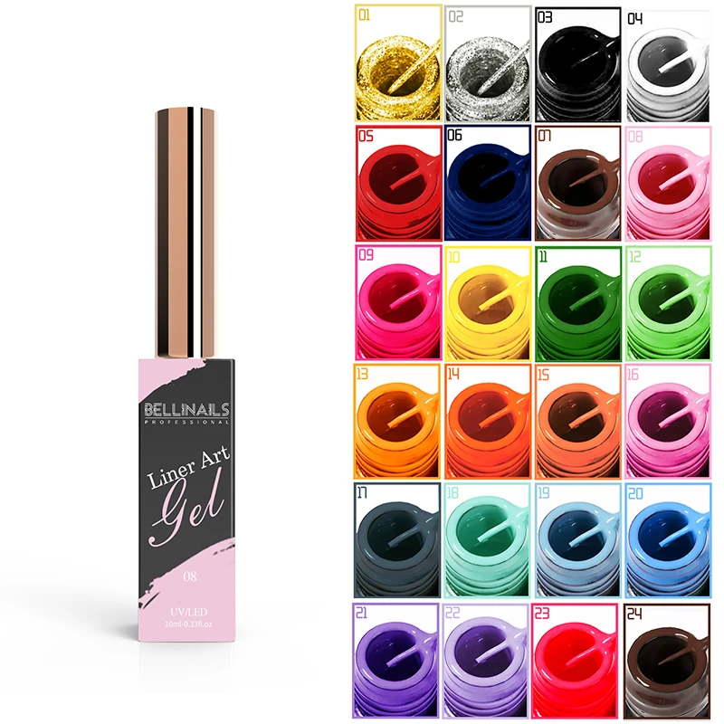 Bellinails China Manufactory Gel Nail Polish Set Look Good Nail Gel Polish Long Lasting liner Gel Nail Set