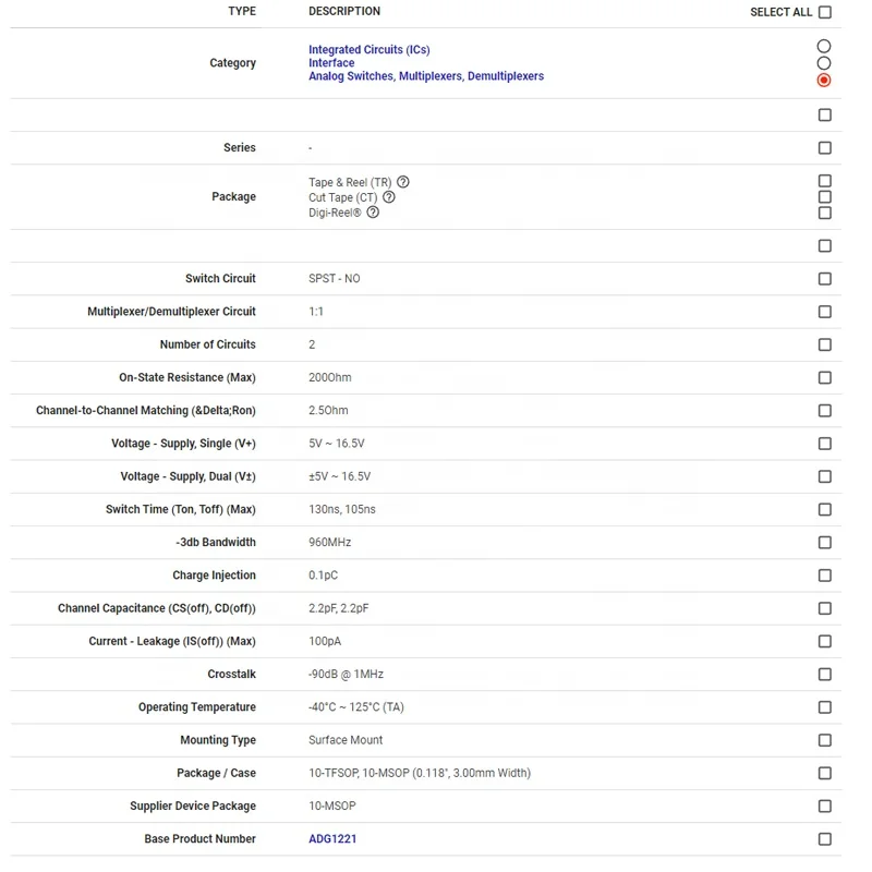 ADG1221BRMZ-REEL7 (New Original In Stock)Electronics Trustable Supplier BOM Kitting Integrated Circuit IC