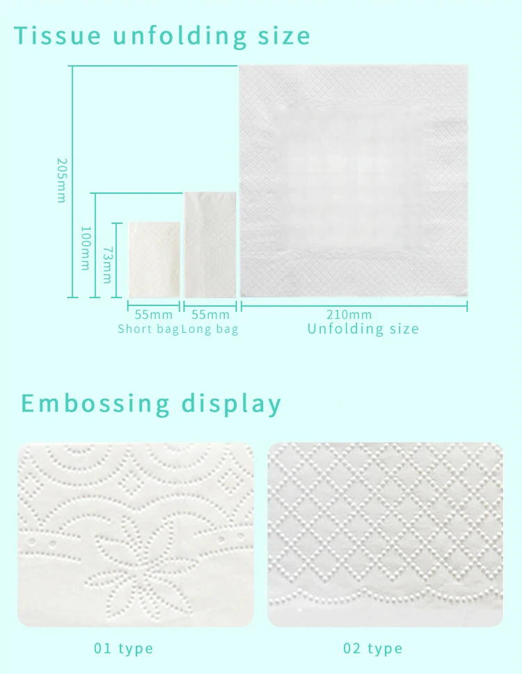 Daily Use Soft Premium Skin-Friendly Cleaner Face Disposable Mini Napkin Pocket Tissue Paper Handkerchief