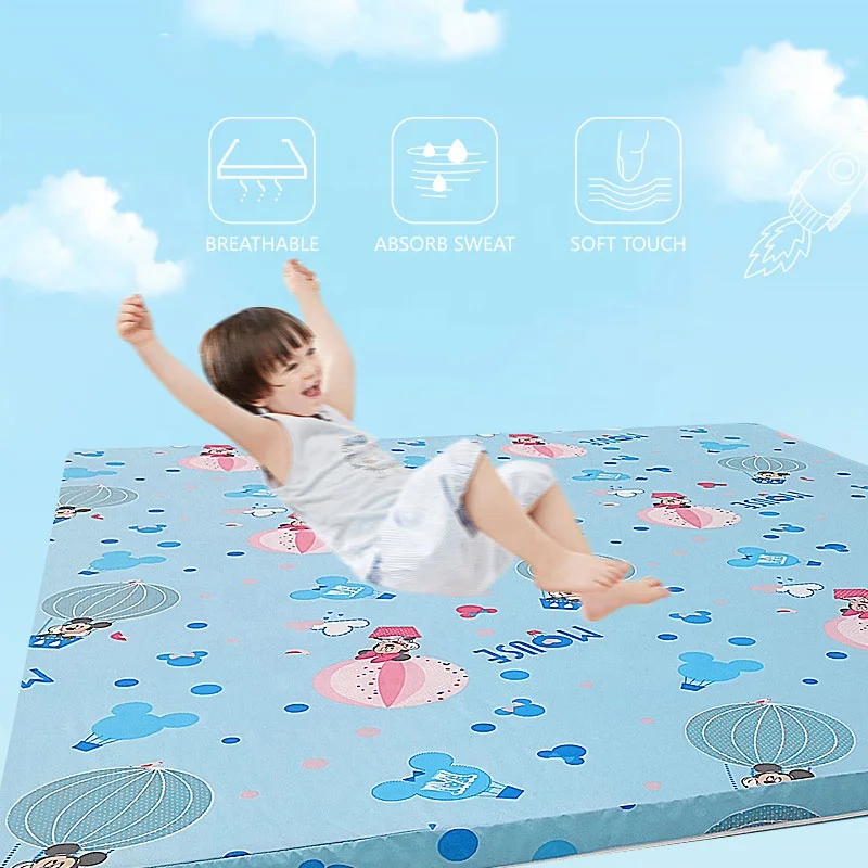 Hot Sale Colorful Wholesale Kids Play Mattress Topper Crib Certified Memory Foam Children Bed Mattress  Bedding Pad For Baby