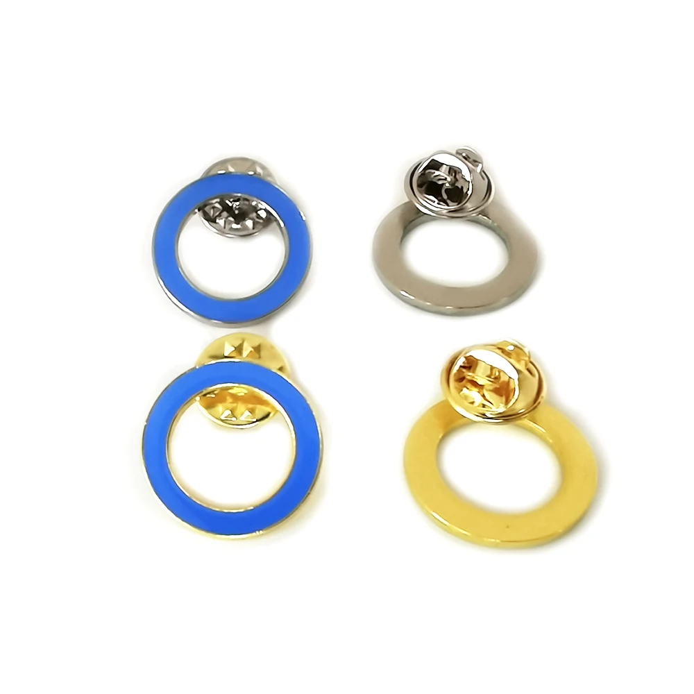 World diabetes day round blue brooch silver gold metal lapel pins 20 mm badge for Nov.14th World Diabetes Day