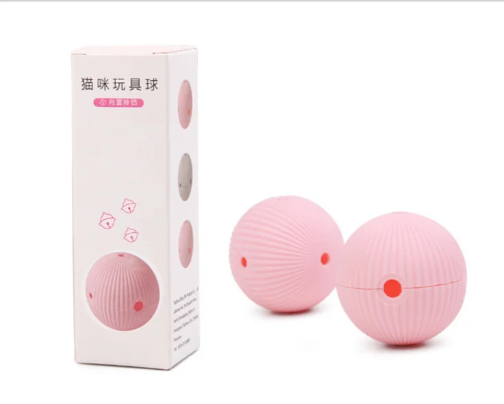 
Pet cat plastic catnip toy balls with bells catgrass balls 