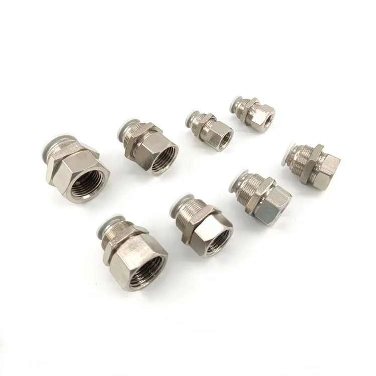 PMF10-02   Internal Thread Baffle Straight-Through Quick Connector 4 6 8 10 12mm One Touch Quick Air Hose Fitting Pneumatic