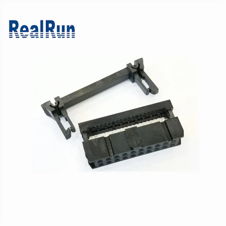 FC-20P IDC Connector 2.54mm IDC Crimping 0.635 / 1.0 / 1.27 Grey Flat Ribbon Cable Female Header Connector