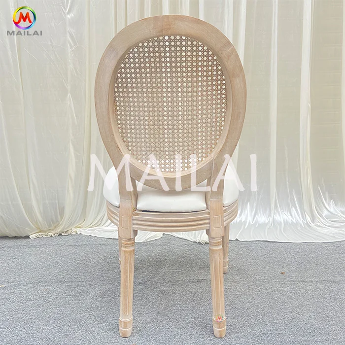 Оптовая продажа антикварная дизайнерская мебель из массива дерева с круглой спинкой для ресторана Свадебный обеденный стул в стиле Луис барокко