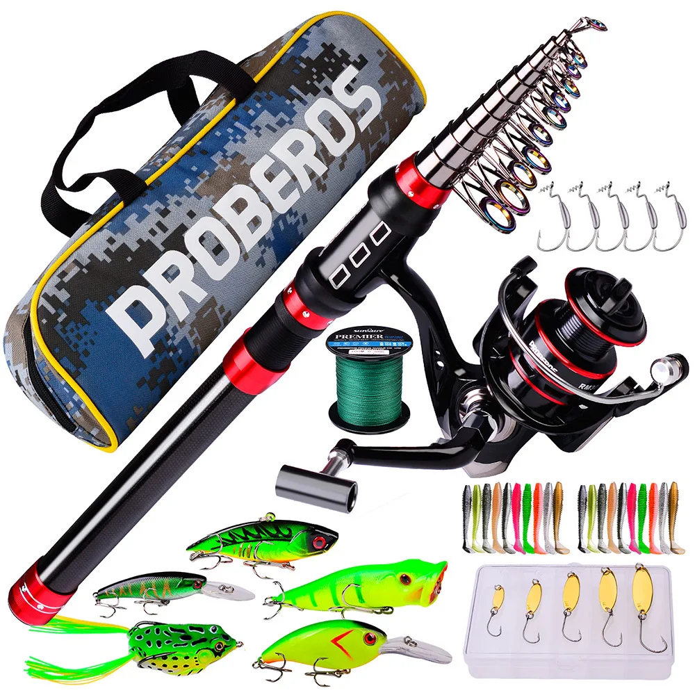 Wholesale bait reel and fishing rod light telescope rotating seawater long lens combination