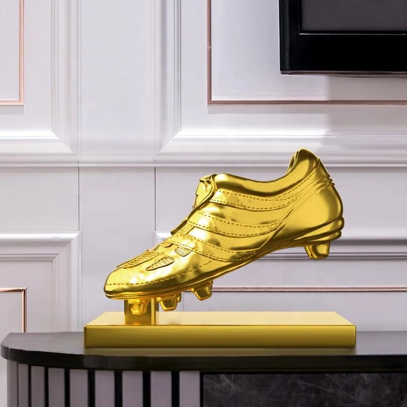 European and American style golden boots trophy football game creative trophy football shoes award souvenir ornaments