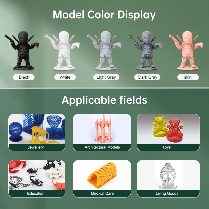 SUNLU 4k 6k 8k lcd dlp 3d printer photosensitive resin 405nm sla uver uv sensitive resin ABS like 3d resin