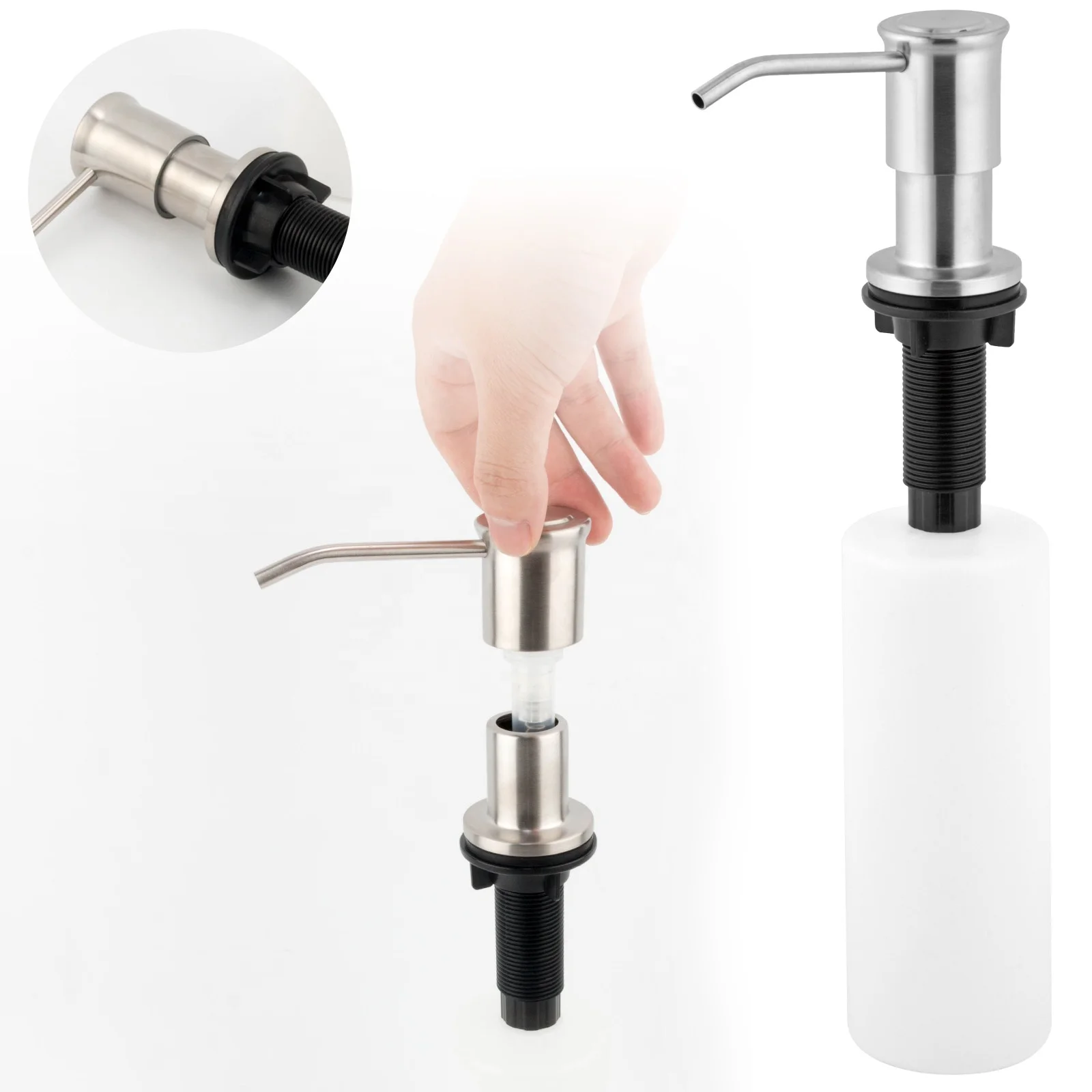 Factory Custom Shampoo Soap Botte Dispenser Gel Pump Tops Liquid Hand Push Container Dispenser Acrylic For Gel Shower Bottle