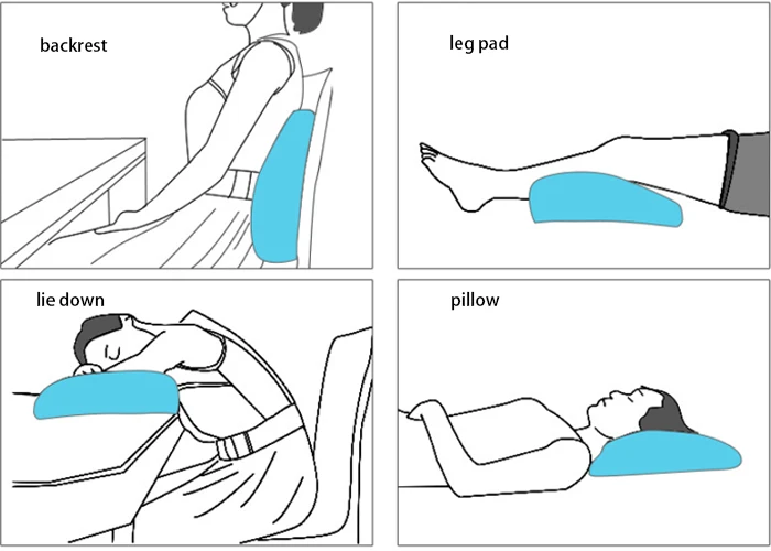 EZ Valve Fast Inflatable Car Seat Pillow Perfect Support Lumbar Pillows & Seat Cushions