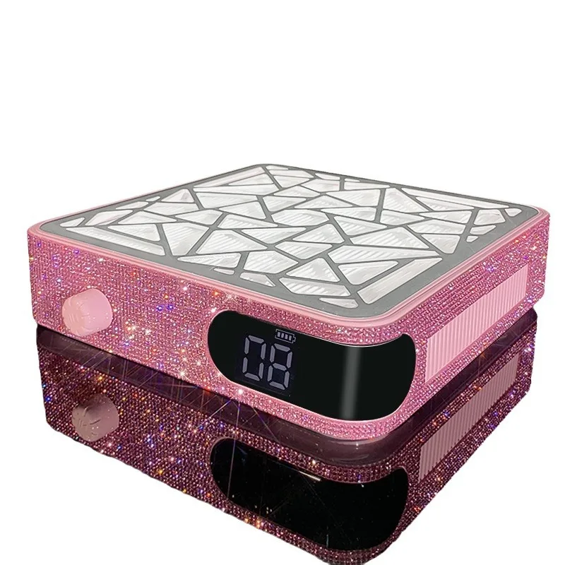 Cross-Border Large Suction Nail Dryer Diamond-encrusted Armor Power Storage Vacuum Cleaner Polishing Unloading Ash Removing Dust