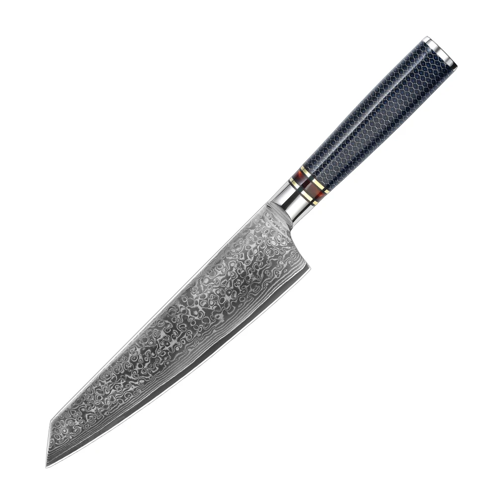 
High Quality 8 Inch Professional Japanese Damascus Kitchen Chef Knife With Wood Box 