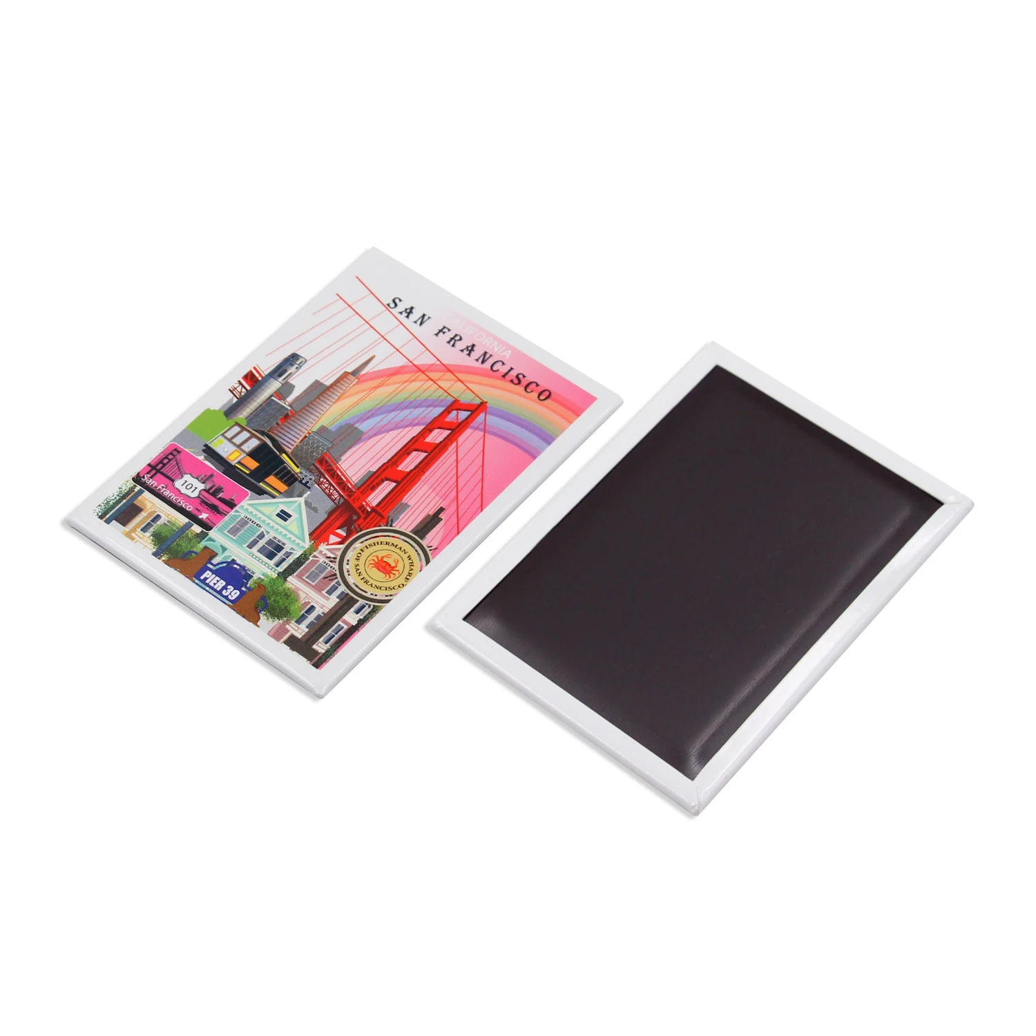 Custom Logo Photo Metal Refrigerator Fridge Magnet Tourist Souvenir Tinplate Fridge Magnet Tin Fridge Magnet