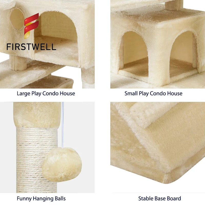 New Cat Tree Tower Condo Furniture Scratch Post Kitty Pet Play House