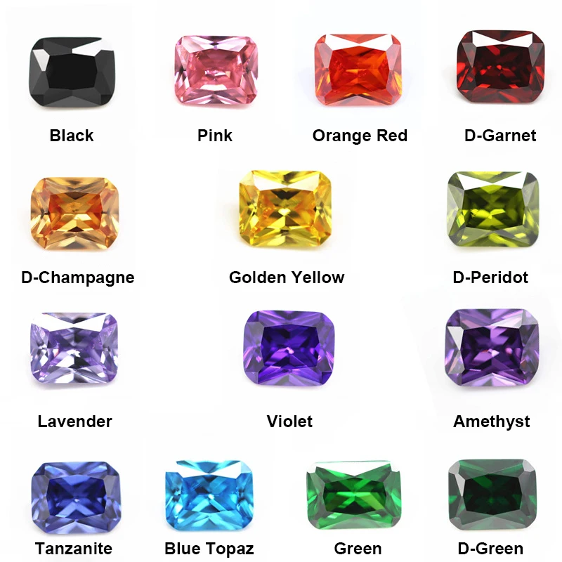 4*6-13*18MM Multi Color Princess Cut Synthetic Diamond Octagon Shape Loose Gemstone CZ Stones AAAAA Cubic Zirconia Jewelry