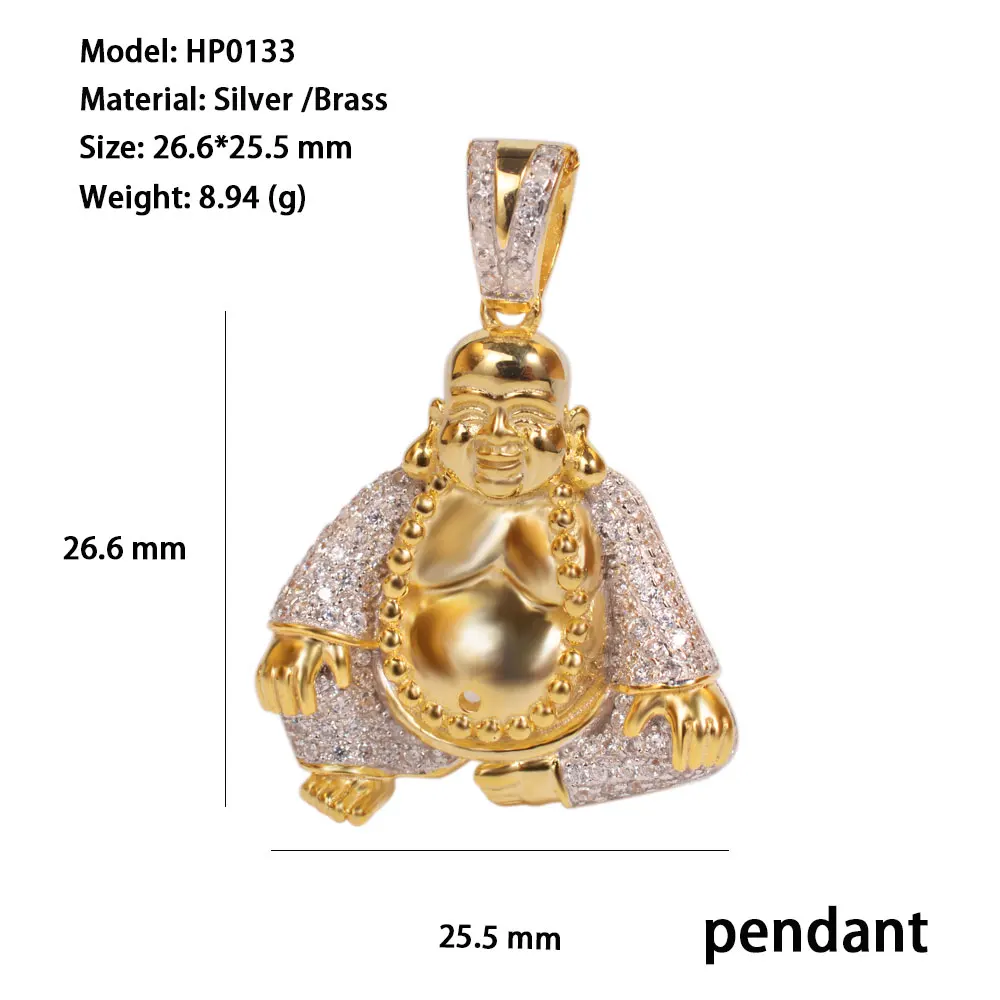 bocai buddha sterling silver 925 pendant budda necklace buddha pendant