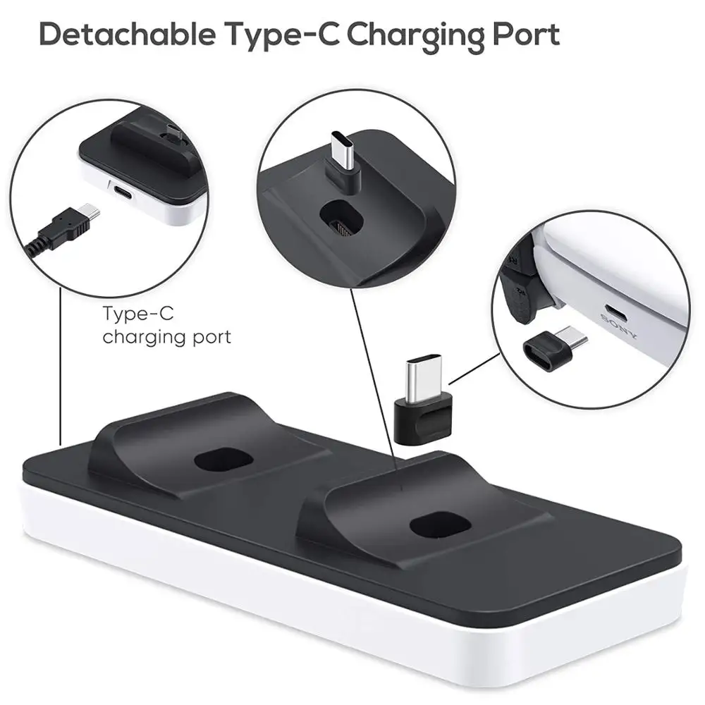  Портативное зарядное устройство для зарядки док-станции игровой usb-кабель аксессуары станции 5 PS5 джойстик