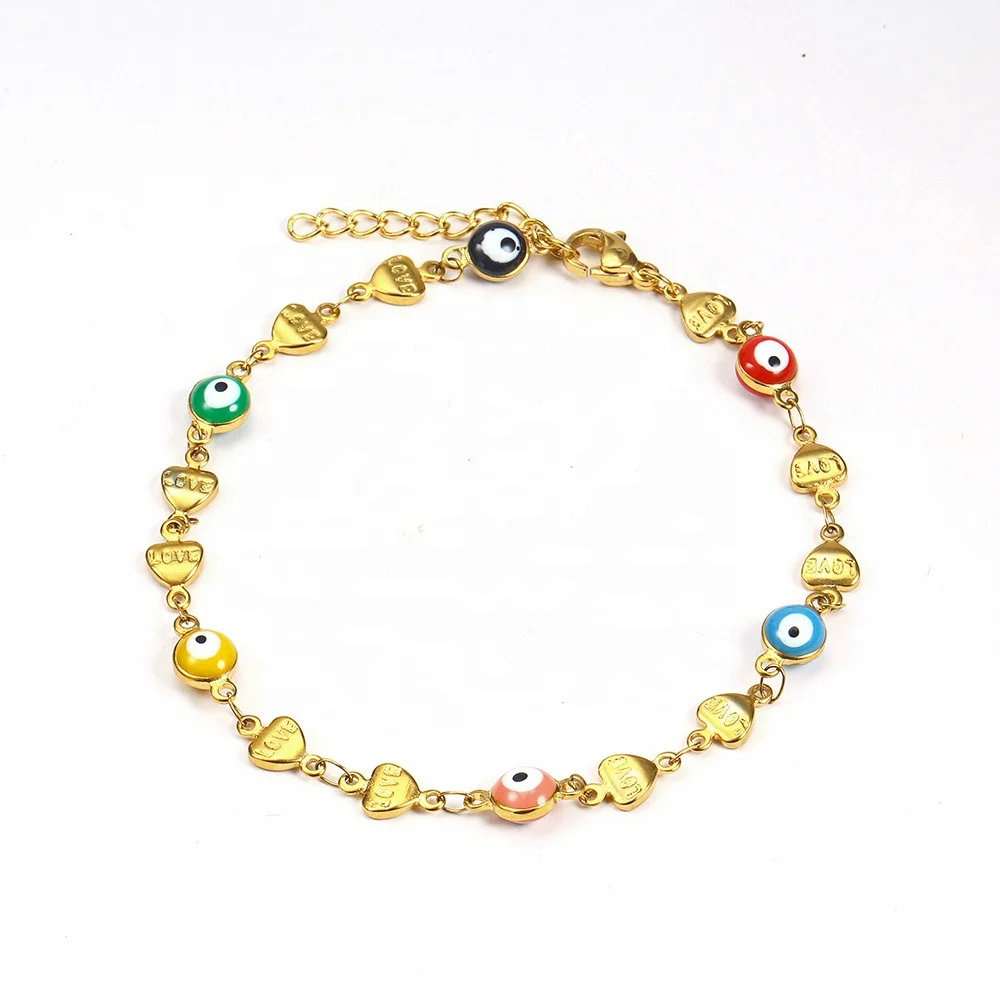 Wholesale 2022 stainless steel Rose gold eye shape bracelet fashion jewelry