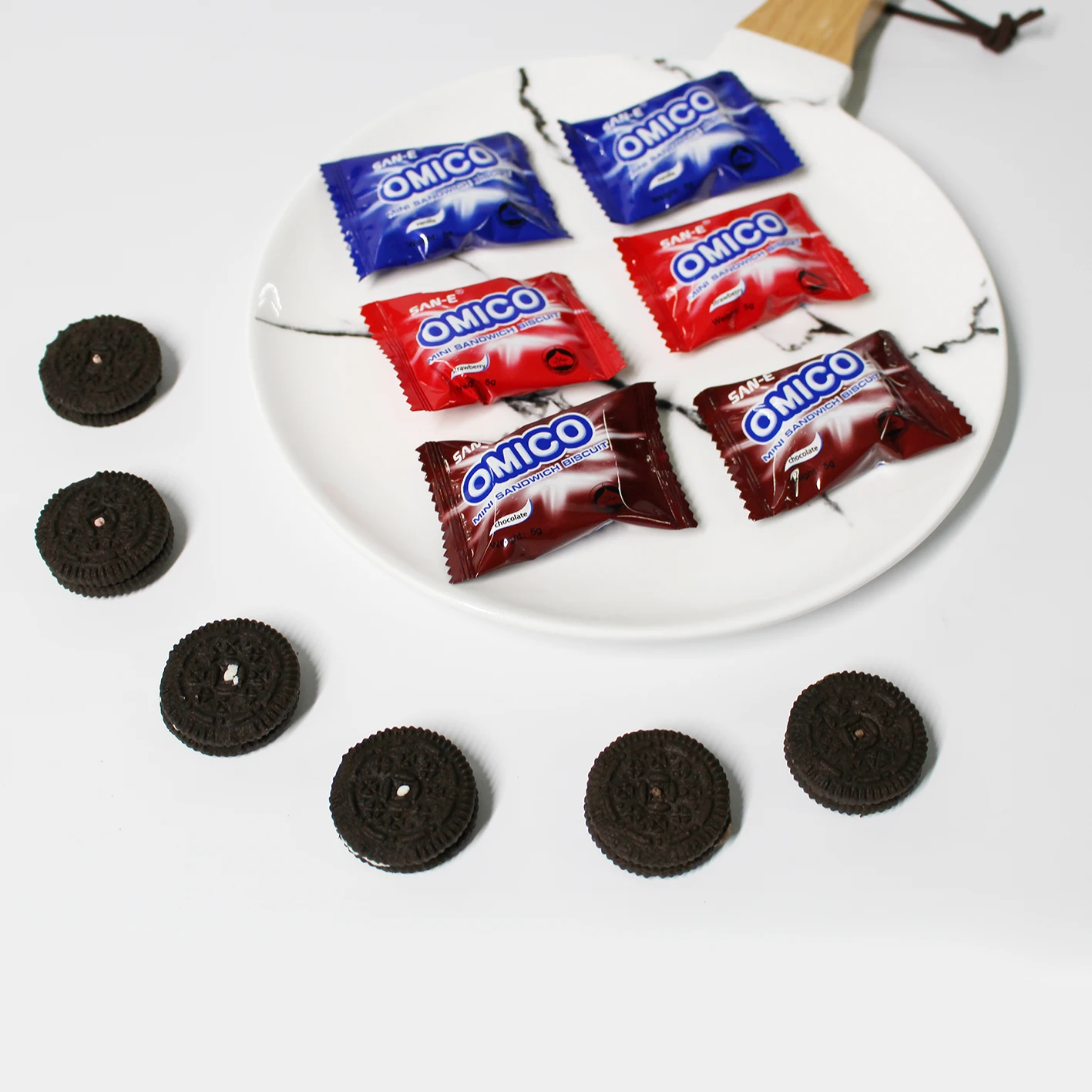 Traditional 400g assorted biscuits strawberry filled cookies Crispy butter cookie maker Factories