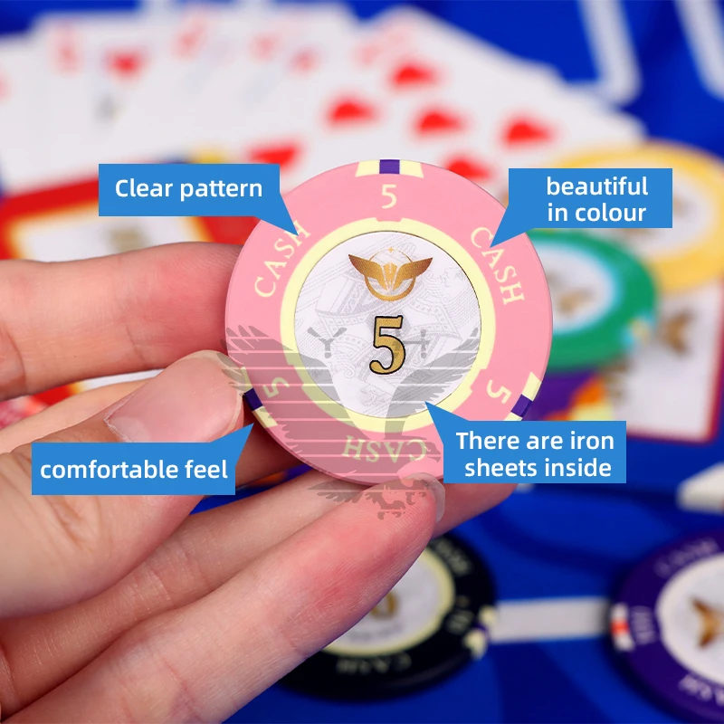 YH Casino Product Manufacturers Nylon China Numbered Poker Chips Game