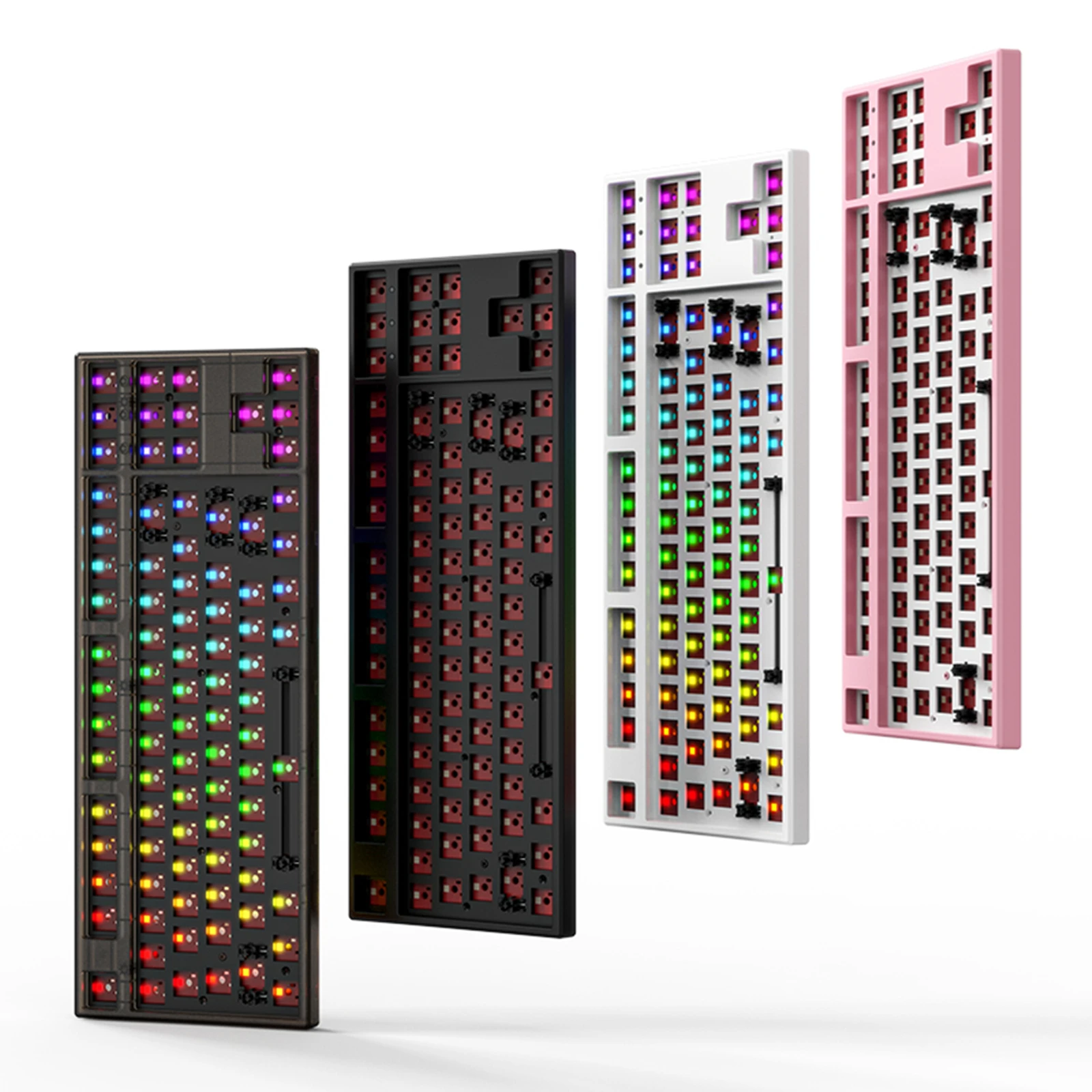 HZGAMER 87Keys Keyboard Case, Hot Swap Gaming Mechanical Keyboard RGB Backlit 87 Keys Custom Keyboard Kit