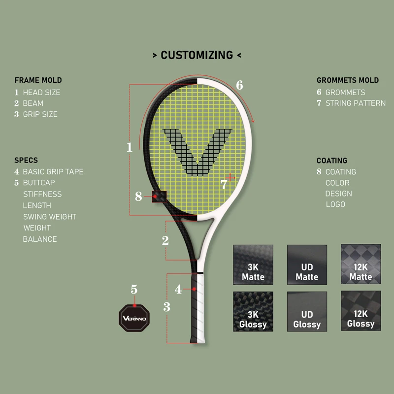 Custom 23 inch good quality carbon fiber Children Tennis Racket