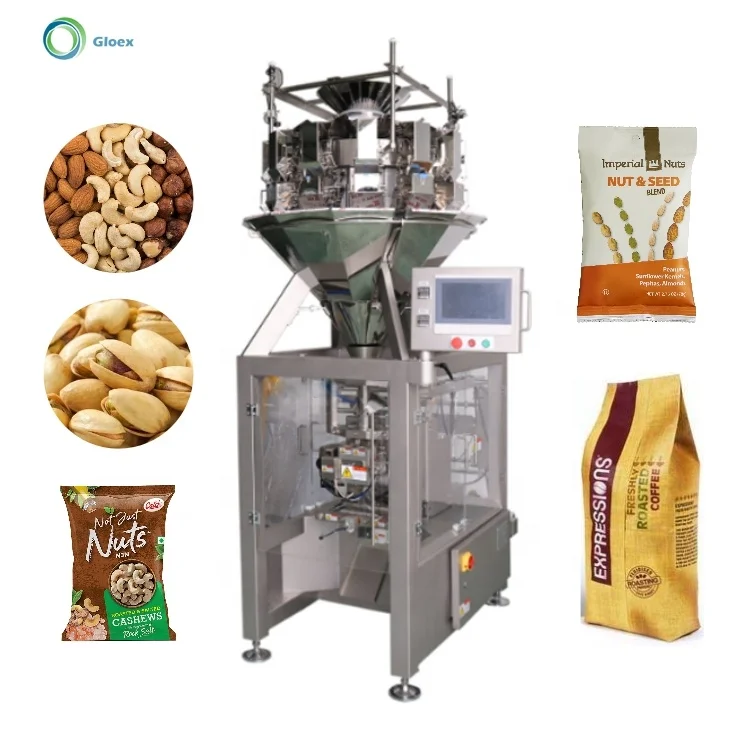 Automatic VFFS Pistachio Dry Nuts Small Roasting Peanuts Cashew Nuts Packaging Machine