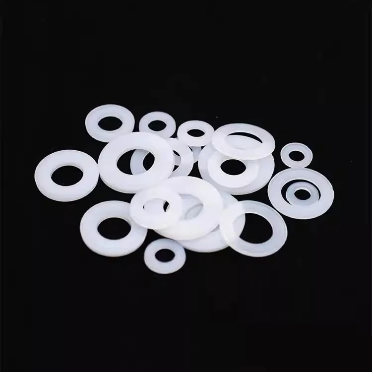 Thick Plastic For Roofing Nails Nylon M6M8 Clear Flat High Heat Resistant nylon washer Round Delrin Washer Rubber Insulation Pom