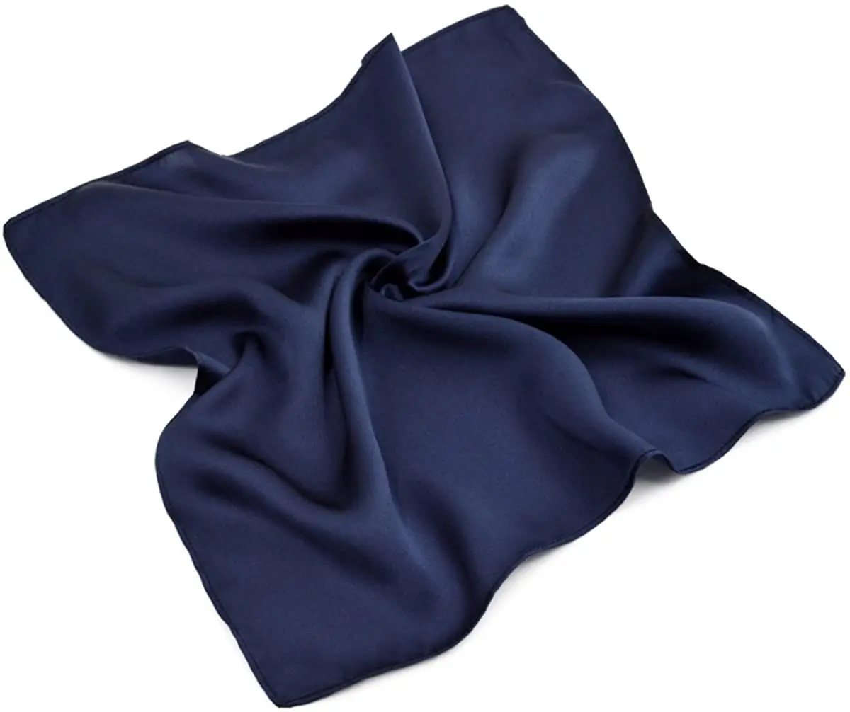 Wholesale Fashion Wedding Plain Color Noble Mens Silk Handkerchief